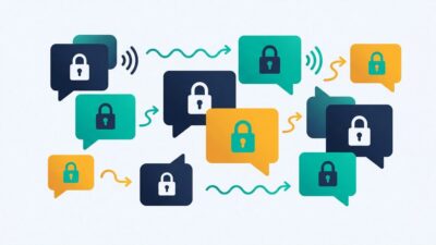 Verschlüsselte Chat-Nachrichten auf einem Smartphone-Display