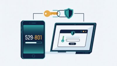 Zwei-Faktor-Authentifizierung mit Smartphone und Laptop