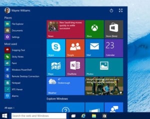 windows 10 start menu